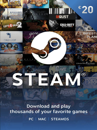 Steam Gift Card 20 EUR - Steam Klíč
