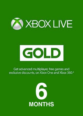 Xbox Live GOLD Subscription Card - 6 Months Xbox Live